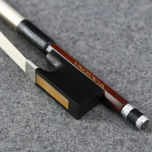 Image 1 - 4/4 Size 910V D.peccatee Master Pernambuco VIOLIN BOW Nice Quality Ebony and Horsehair 100% Silver Fitted Violin Accessories