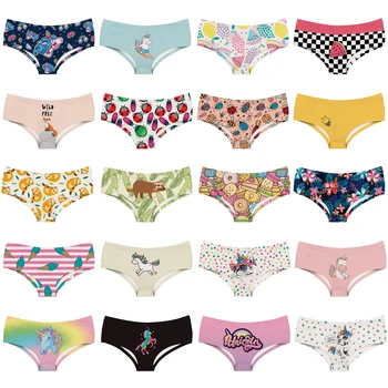 

LEIMOLIS Sloth Unicorn cat fox funny print sexy hot panties female kawaii Lovely underwear push up briefs women lingerie thongs