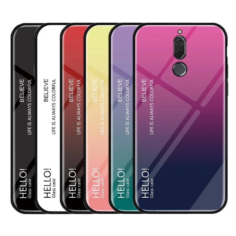Новый чехол для huawei mate 10 20 Роскошный закаленное стекло силиконовая рамка жесткий