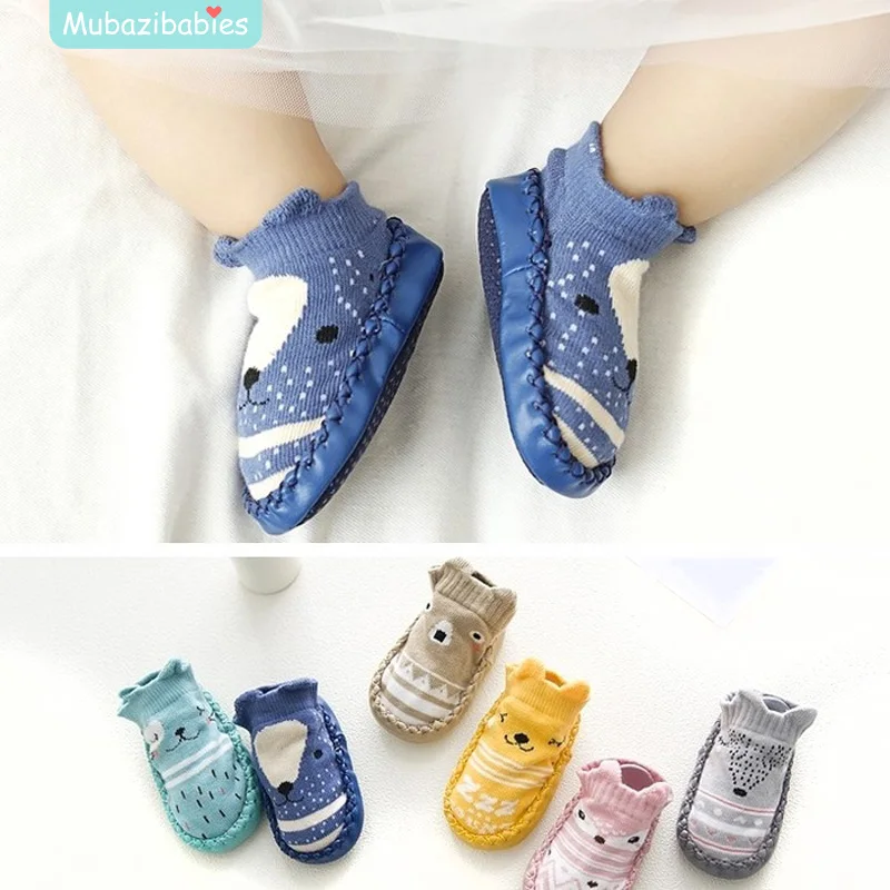Baby Slipper Socks Leather Sole Baby Slipper Socken