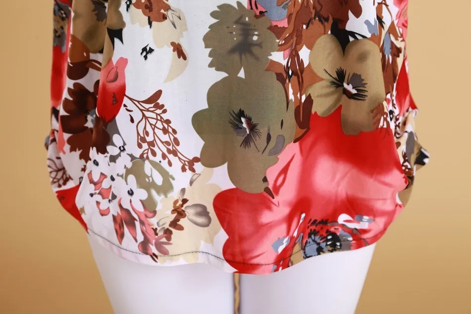 XL 5XL Женские Летние Стильные повседневные блузки одежда Flor большие размеры