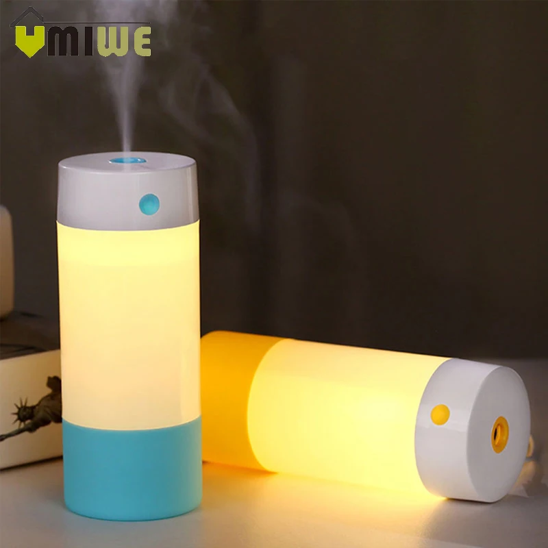 

USB Charging Air Humidifier Cool Mist Maker Portable Humidifiers 7 Colors Night Light Aromatherapy Diffuser for Home Office Car