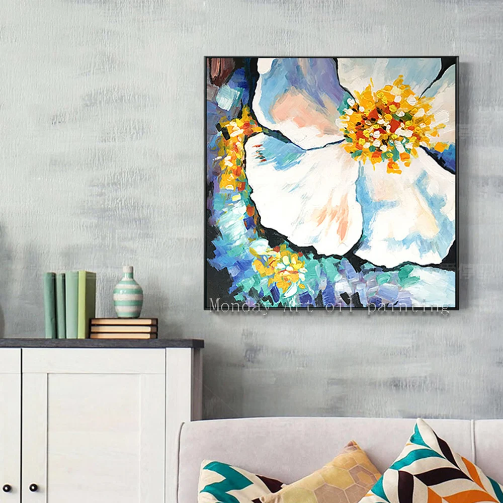 100-Hand-Painted-Modern-Flowers-Art-Oil-Painting-On-Canvas-Wall-Art-Wall-Painting-Adornment-pictures (1)