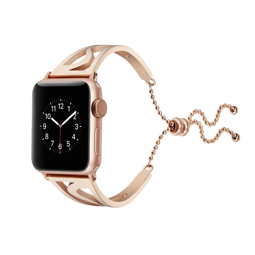 

Rose Gold Bracelet Watch Band for Apple Watch Bands 38/42mm Stainless Steel Strap For iwatch Series With Connectors Adjustable