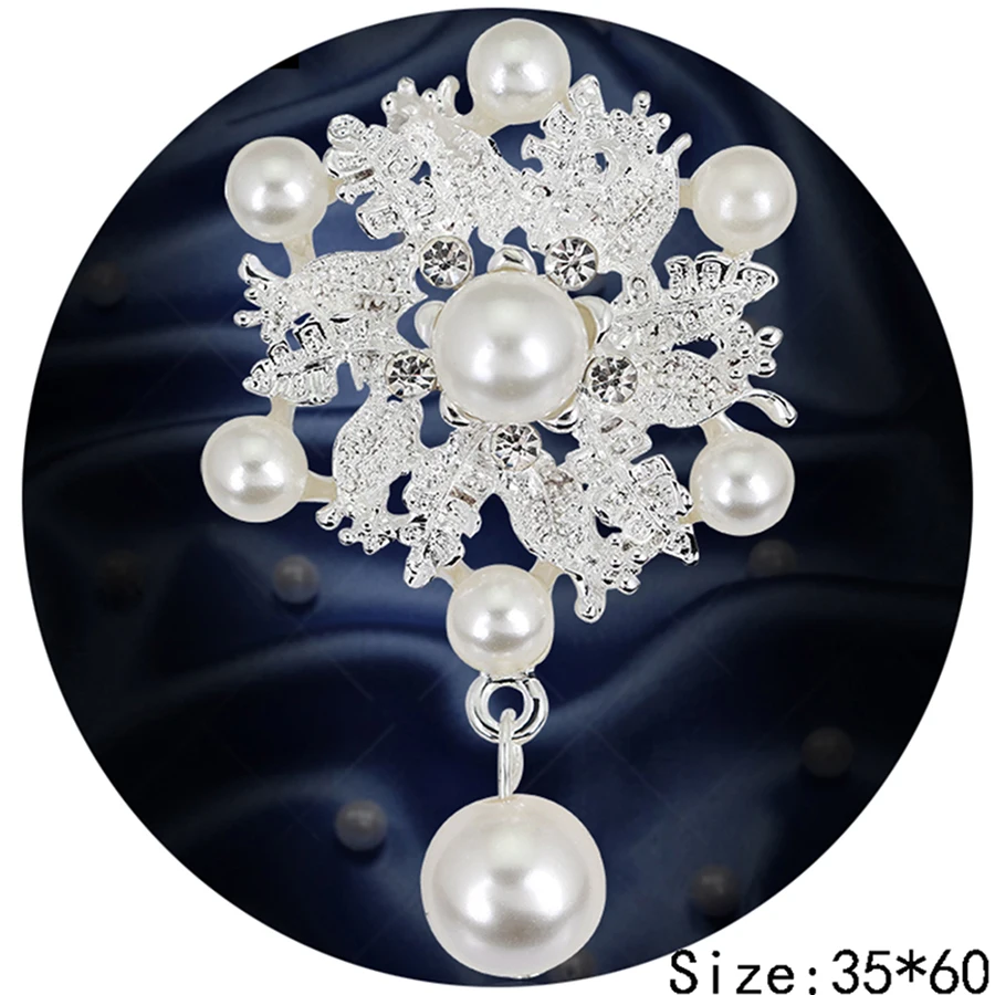 

Lkeran New pop ladies brooch pin multicolor pearl pendant bride wedding dress dress female jewelry jewelry