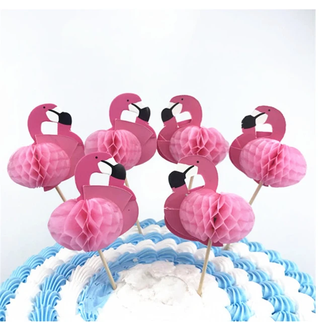 10pcs Pink Flamingos Cupcake Topper Wedding Decoration Tropical 10pcs Pink Flamingos Cupcake Topper Wedding Decoration Tropical Flamingo Birthday Party Supplies Baby Shower Favors S