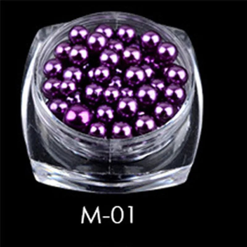 Мода ногтей 12 Цветов жемчуг 10 г/кор. Глиттеры для Nail Бусины не выцветают жемчужные