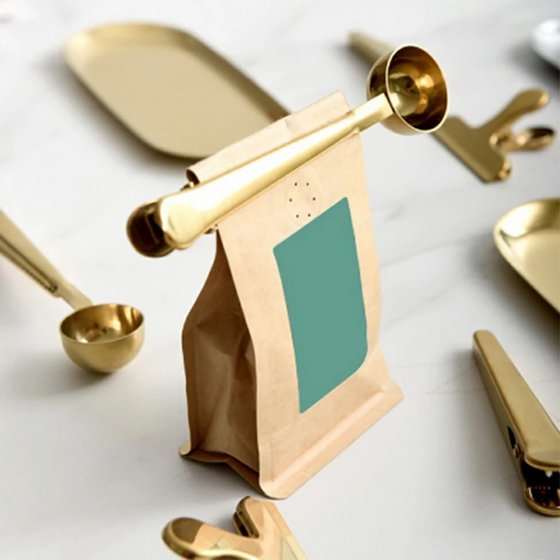 

Coffee Scoop Multifunction Kitchen Supplies Coffee Scoop With Clip Stainless Steel Tea Coffee Measuring Cup Coffee Scoop Spoon