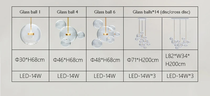 Clear Glass Ball Living Room Chandeliers Art Deco Bubble Lamp Shades Chandelier Modern Indoor Lighting Restaurant Chandeliers