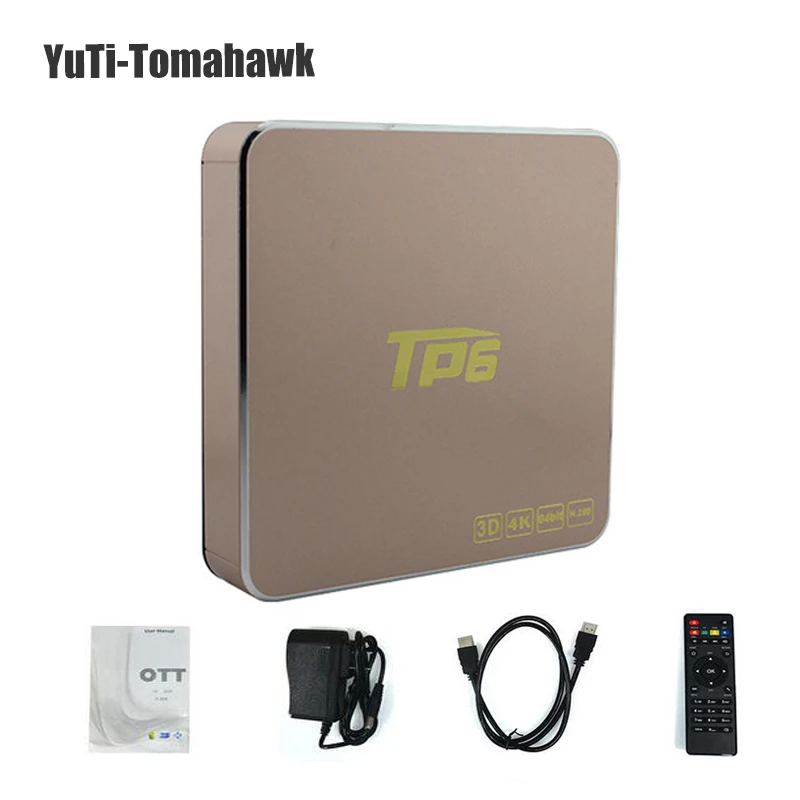 Высокое качество TP6 Android 7 1 1G/2G/3GB Ram 8G/16G/32GB Rom S905X 64bits четырехъядерный ТВ приставка