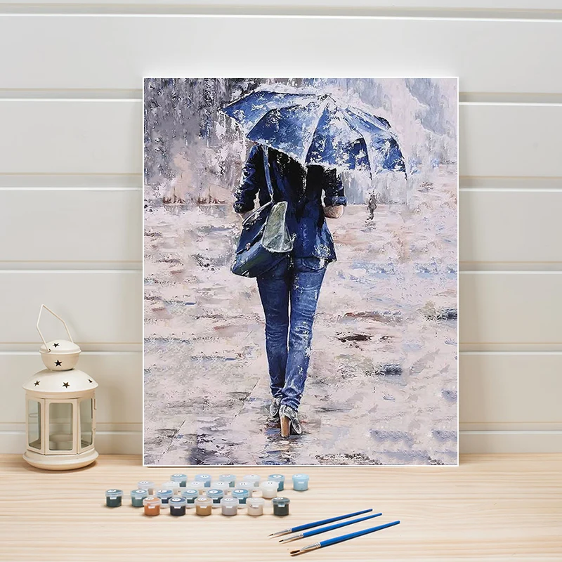 

Paint Oil Painting By Number Woman Figure DIY Canvas Acrylic Coloring Art Pictures For Living Room Wall Adults Drawing One Piece