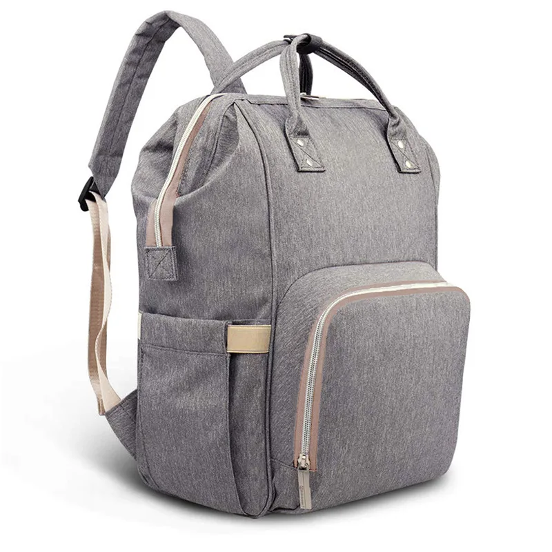 Водонепроницаемый Большой Вместительный рюкзак для мам, дорожный рюкзак для кормления, сумка для ухода за ребенком, женские сумки для подгузников Mochila Mamae - Цвет: Gray