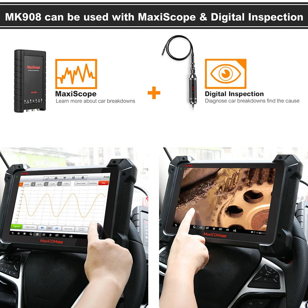 Autel MaxiCOM MK908 Диагностический Авто OBD2 Scarner автомобильный диагностический инструмент ECU кодирование полный код считыватель сканер инструмент pk launch X431