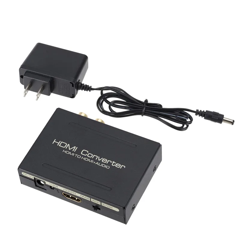 HD 1080P HDMI в HDMI Оптический SPDIF RCA L/R экстрактор конвертер аудио сплиттер Hdmi конвертер адаптер для PS3 компьютера HDTV - Цвет: US Power