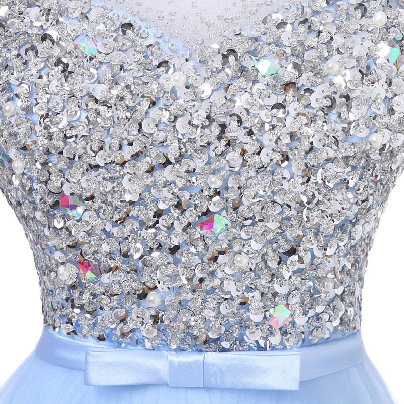 FADISTEE New arrival luxury long style dresses bling beading tulle evening dresses prom party crystal pearls floor length