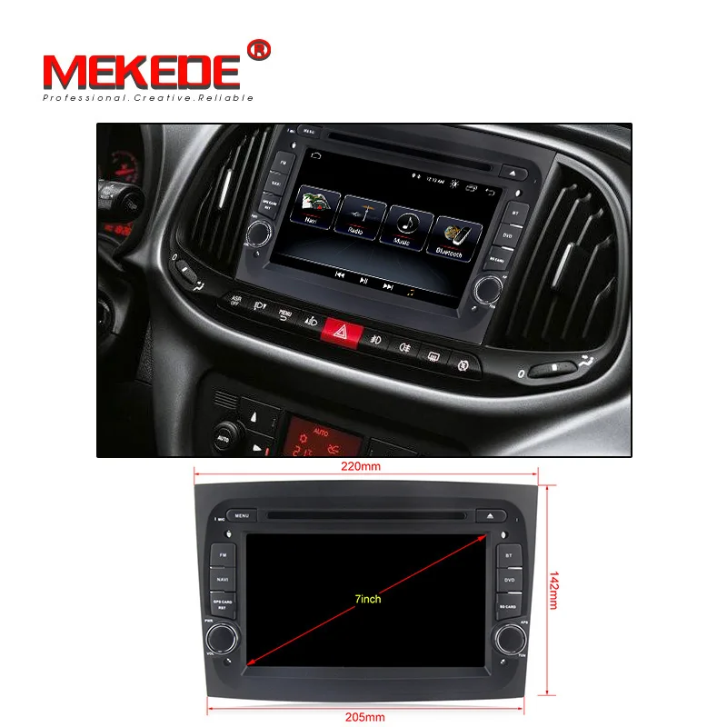 Clearance MEKEDE HD 2din Android 8.1 Car DVD Radio Player Multimedia for Fait Doblo 2015 2016 with BT Wifi GPS navigation audio radio 4