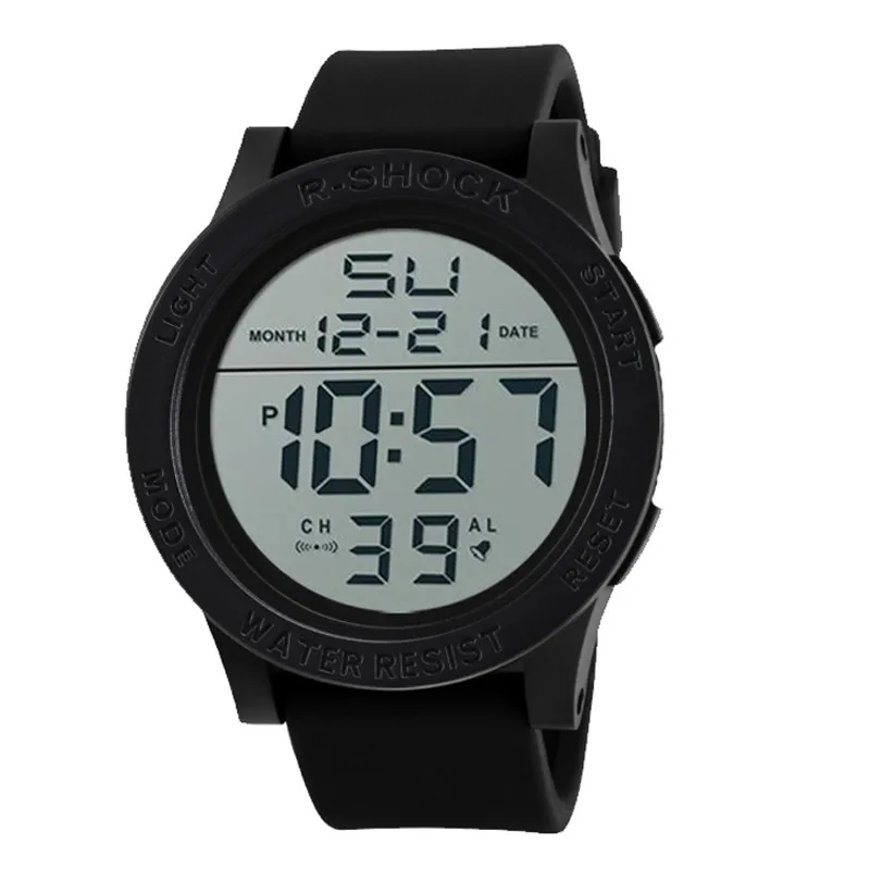Цифровые часы для мужчин и женщин Relogio, спортивные модные водонепроницаемые мужские часы для мальчиков с ЖК-дисплеем, цифровые часы с секундомером и датой, резиновые спортивные наручные часы