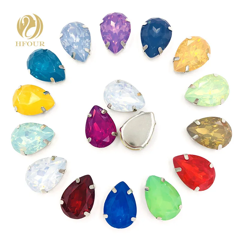 

HOT sale Matt Teardrop resin flatback sew on rhinestones water drop shape wedding decoration Loose rhinestones DIY Accessories