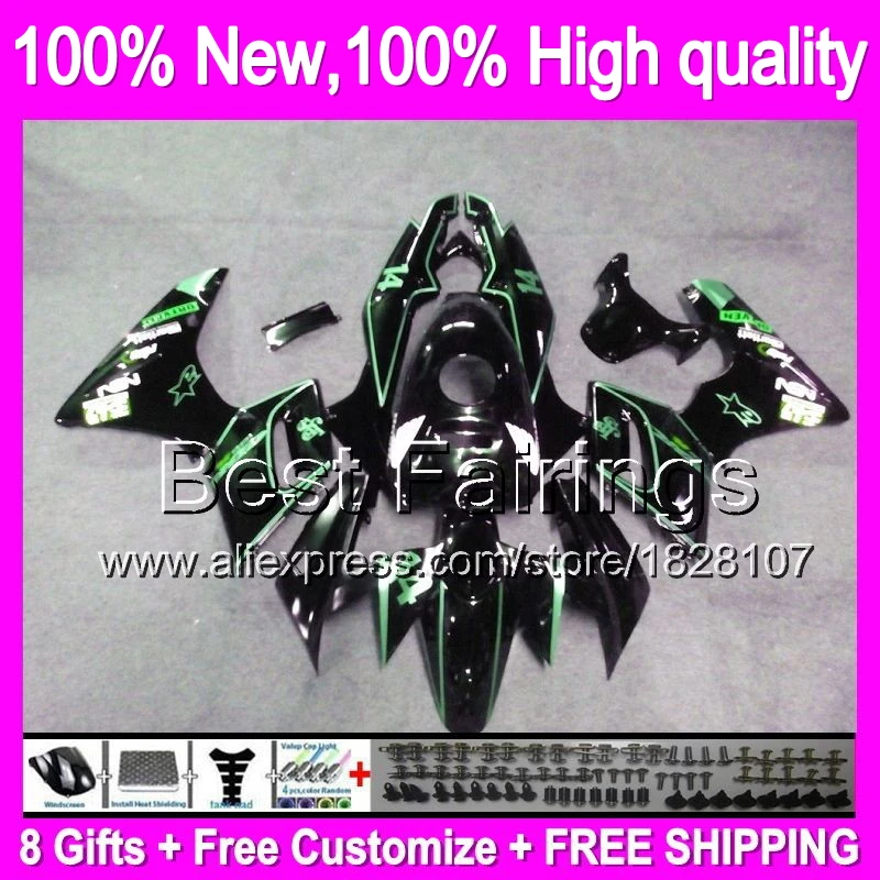 

Fairing Green line For HONDA CBR125R 02-06 CBR125 R 02 03 04 05 06 10B29 Green black CBR 125R 2002 2003 2004 2005 2006 +decal