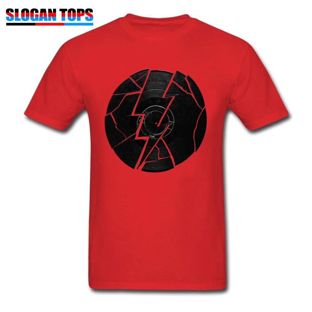 Funny Men Tshirts When Lightning Strikes Design Tops Shirts 100% Cotton Fabric Short Sleeve Crazy T-Shirt O-Neck When Lightning Strikes red