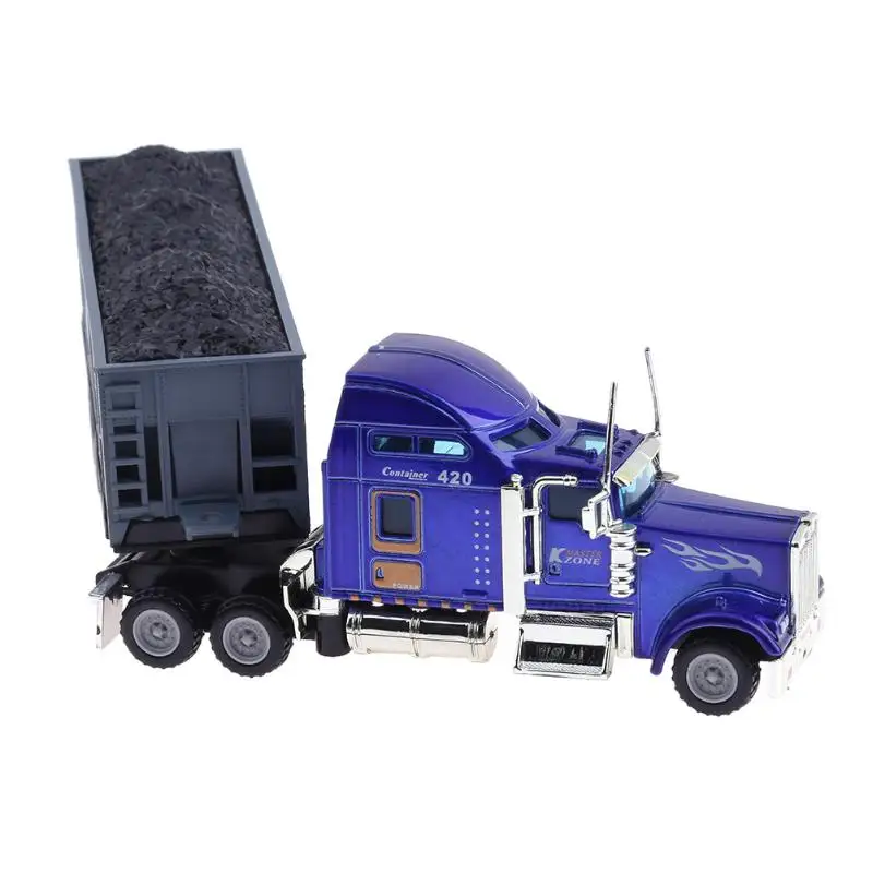 Random Color Alloy Truck Metal Car Toy Transporter Auto Transporter Toys Scale Diecast Metal Alloy Vehicle Simulation Model Cars