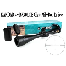 Tactical Optical Sight Gold Edition KANDAR 4-16×40 AOME Glass Mil-dot Reticle Locking RifleScope Hunting Rifle Scope