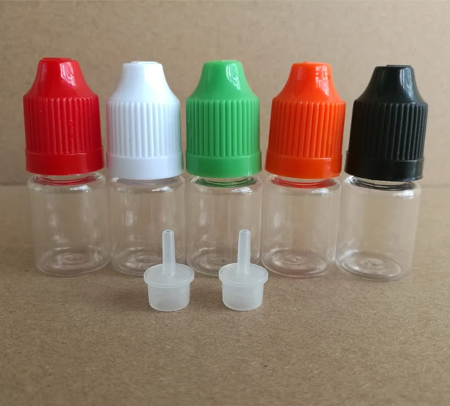 

100pcs 5ml PET Clear Plastic Dropper Bottle for E-Liquid, 5ml Refillable Bottle with Long Thin Tip for Nail Gel