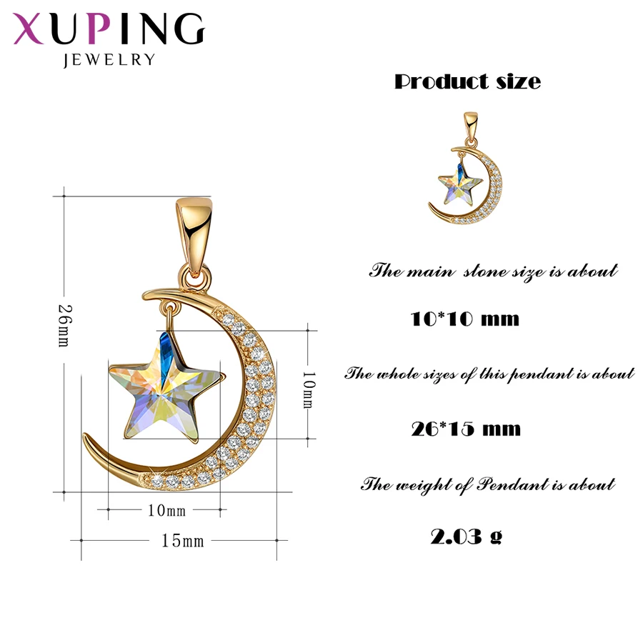 Подвески в форме звезды Xuping из кристаллов Swarovski изысканные ювелирные изделия вечерние подарки на день святого Валентина для дам M3/M4/M7/-30198