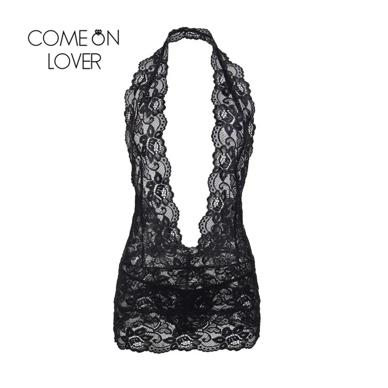Comeonlover черная красная кружевная сорочка с глубоким V образным вырезом