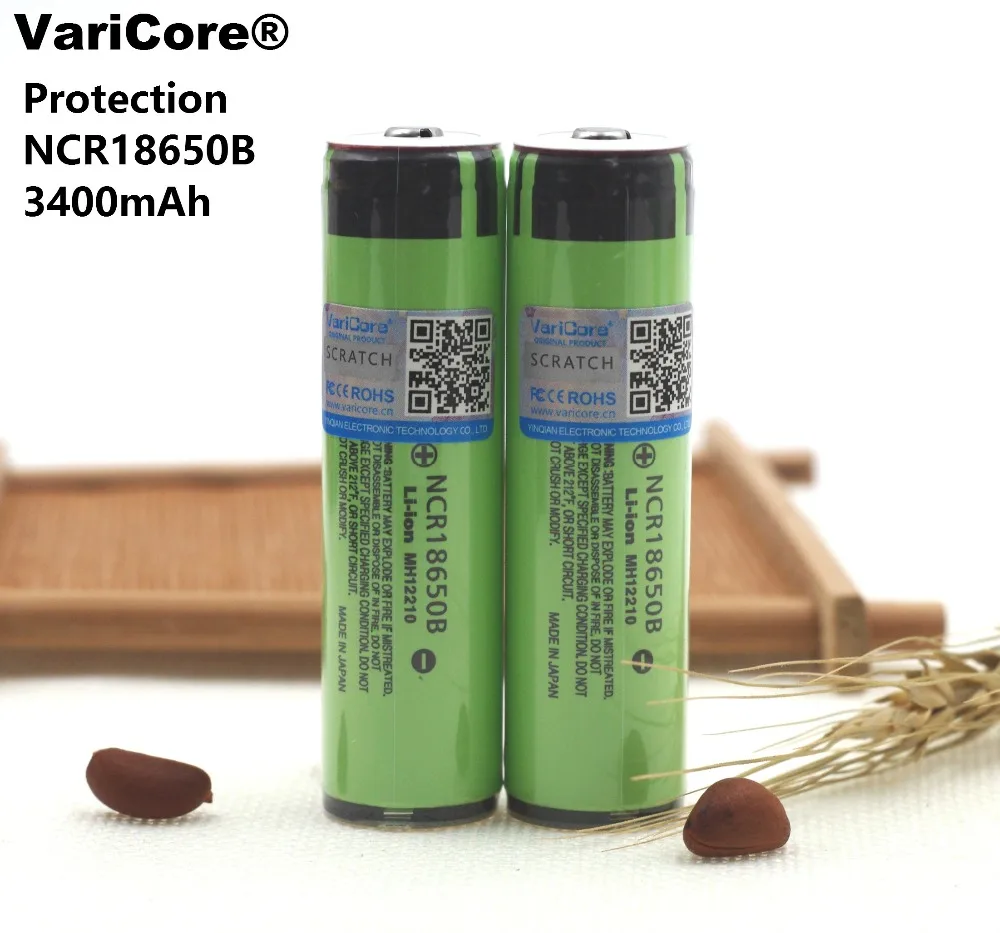 18650 защищенный NCR18650B 3400 mAh перезаряжаемый аккумулятор 3,7 V с печатной платой для фонарных батарей