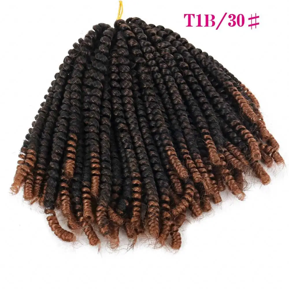 Deyngs 8 дюймов пушистые весенние крученые крючки синтетические волосы для наращивания косички кудрявые Твисты - Цвет: T1B/30