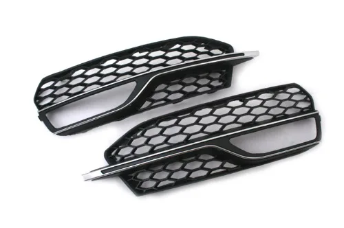 

S Line Style Honeycomb Vented Chrome Trim Fog Light Grille for AUDI A3 8V