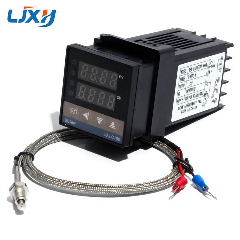 Description Picture 2 of itemLJXH REX-C100 Digital PID Temperature Thermostat Controller with M6 Thread Type K Thermocouple SSR/Relay Output Controller Kit
