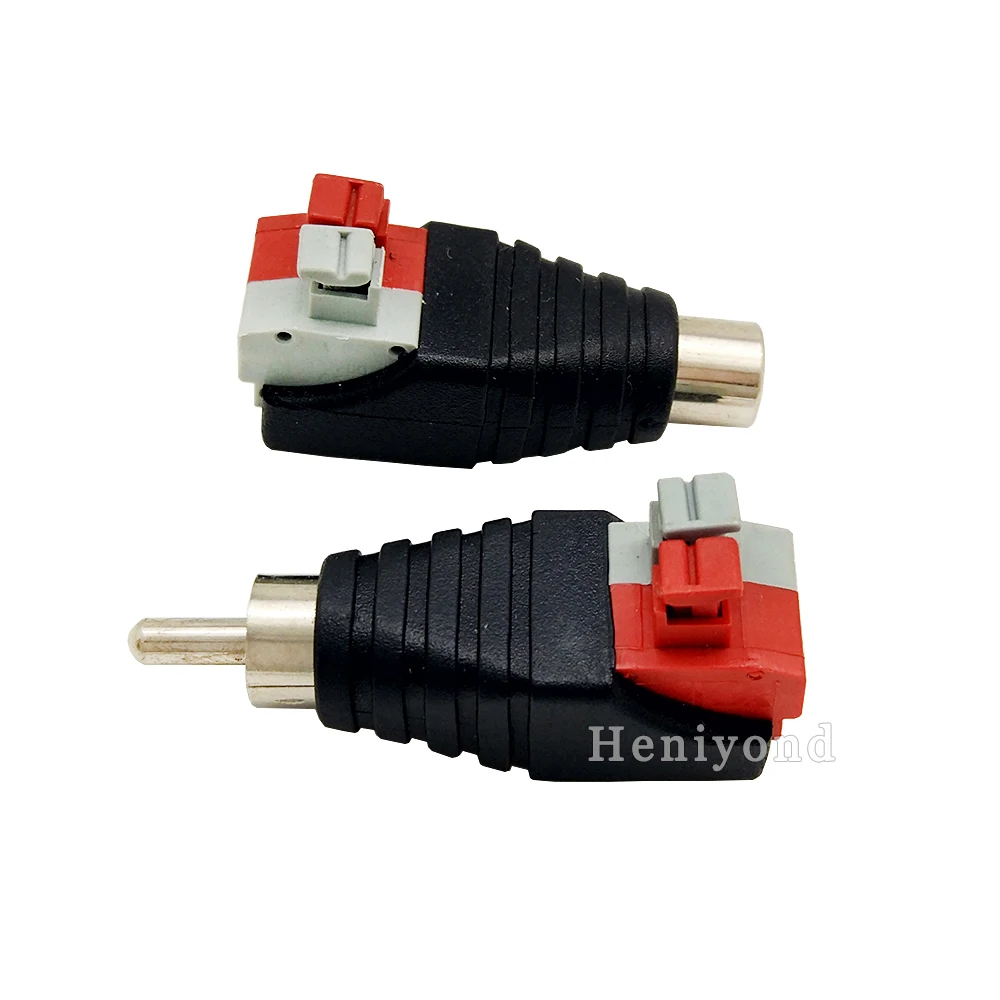 10 пар Phono RCA штекер для AV без винта с нажимным креплением типа терминал Джек видео AV балун разъем