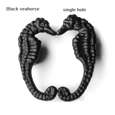 antique cabinet door Handle knobs wardrobe kitchen drawer Handle black aluminum single hole cupboard Handles for Furniture