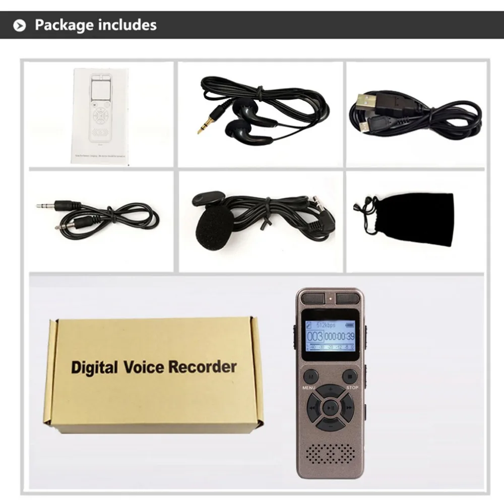 Portable Mini Digital Voice Recorder With Microphone Maximum 64GB Expansion TF Card for Any Occasion Recording in WAV/Mp3