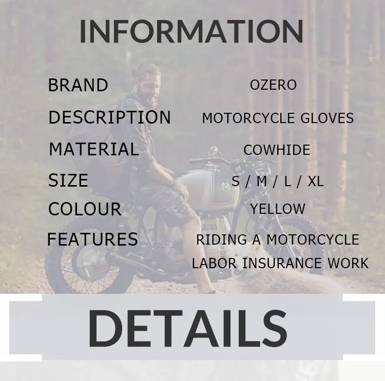OZERO мотоциклетные кожаные перчатки из натуральной воловьей кожи мотоциклист Байкер гоночная езда ведущая рука мото-перчатки для мужчин и женщин 1005