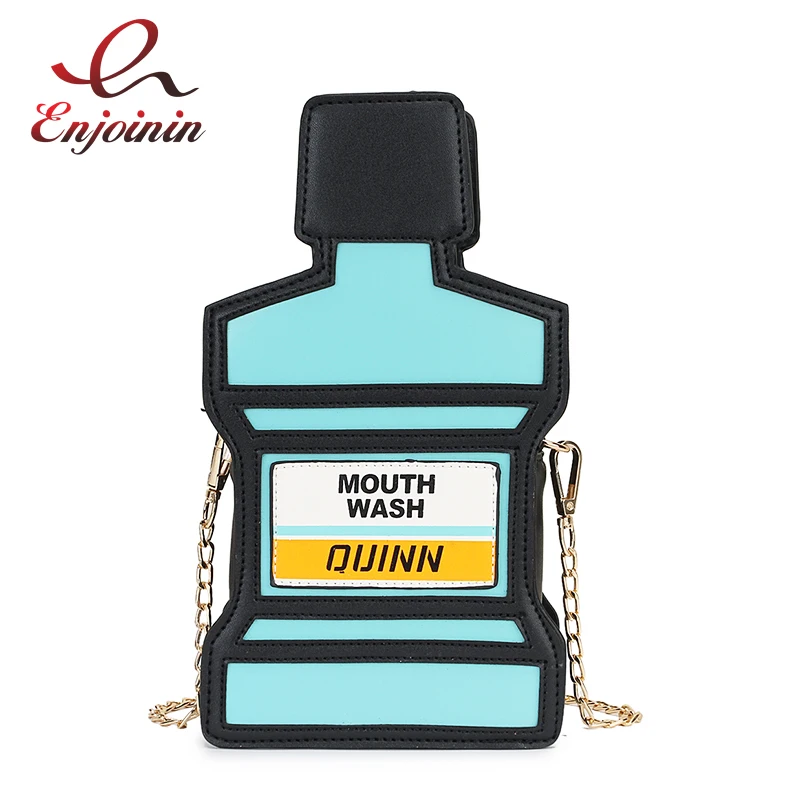 

Fun Fashion Personality Mouthwash Style Pu Casual Ladies Clutch Bag Mini Shoulder Bag Cross Body Bag For Women Flap Handbag Flap