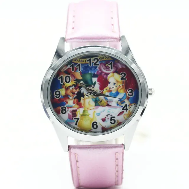 Fashion Alice in Wonderland kids Wristwatch High Quality Leather Strap Women Wat Fashion Alice in Wonderland kids Wristwatch High Quality Leather Strap Women Wat