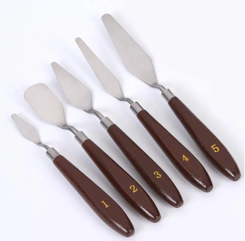 5pcs/set Artist Oil Painting Knife Palette Utility Stainless Steel