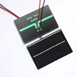 Buheshui 5 В 0.6 Вт модуль солнечных батарей + кабель/Провода DIY Панели солнечные Зарядное устройство для 3.7 В Батарея LED свет поликристаллического