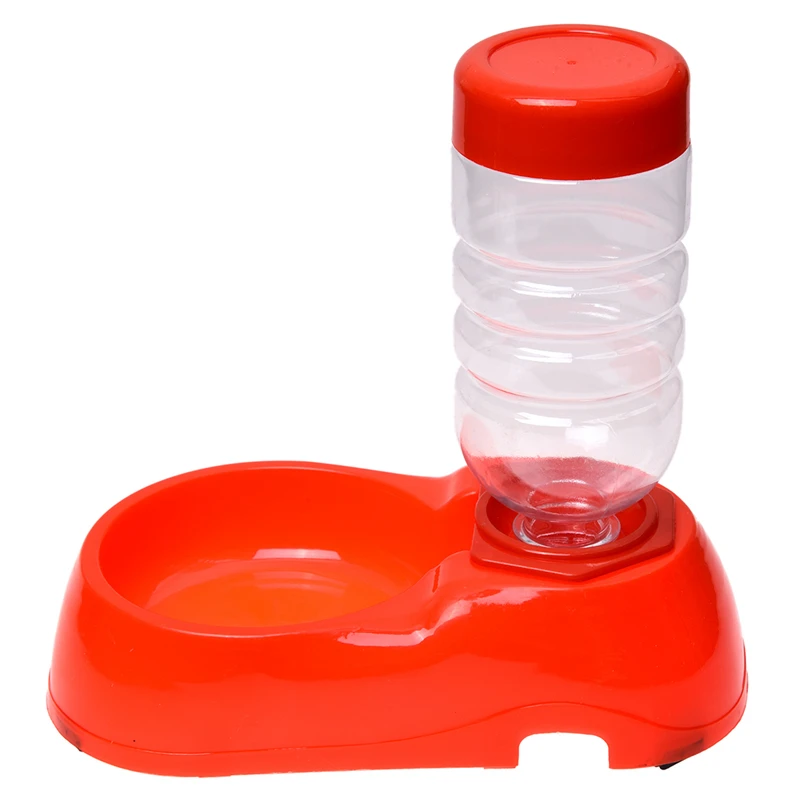

TOP!-Pet Supply Dog Cat Automatic Water Supply Bowl Platter for Food Red
