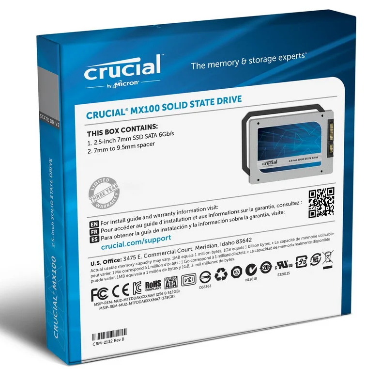 Crucial38209;-36798;-MX100 256G SSD SATA322266;-24577;-30828;-CT256MX100SSD1