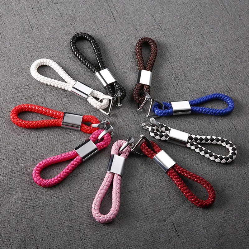 TIOODRE Metal Leather Cord Car Key chain Personality Retro Keychain Classic High-Grade Ring styling Auto accessory | Автомобили и