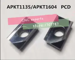 Бесплатная доставка 2 шт. APKT1604PDER/APKT1135PDER pcd вставки, инструменты cnc PCD биты подходят для токарных инструментов