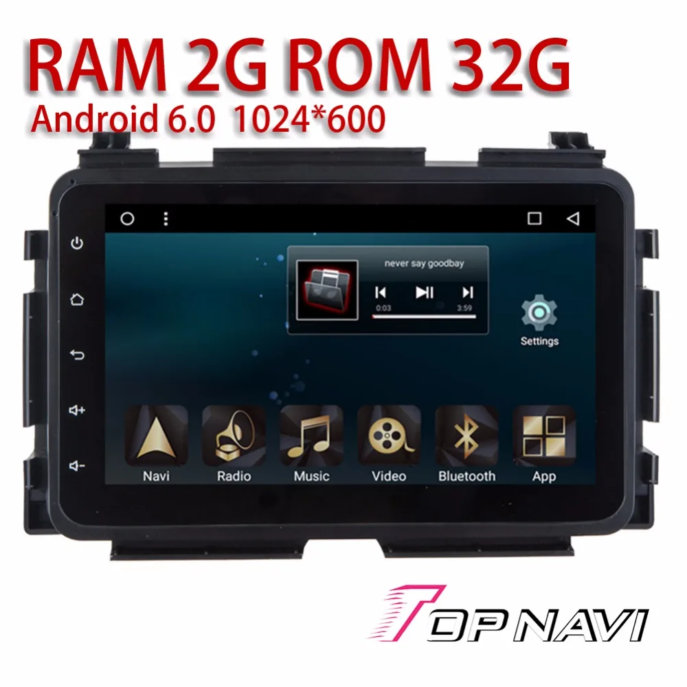 Vehicle GPS Navigation for Honda XRV 2015 8'' Topnavi Android 6.0 Buit in 32GB High Resolution