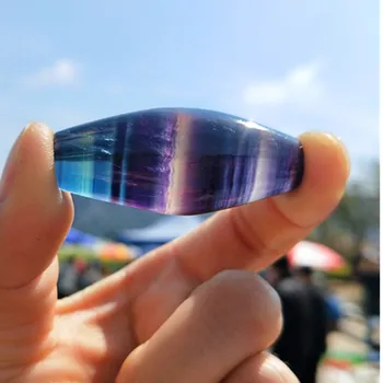 

Natural rainbow fluorite new point healing household decoration accessories