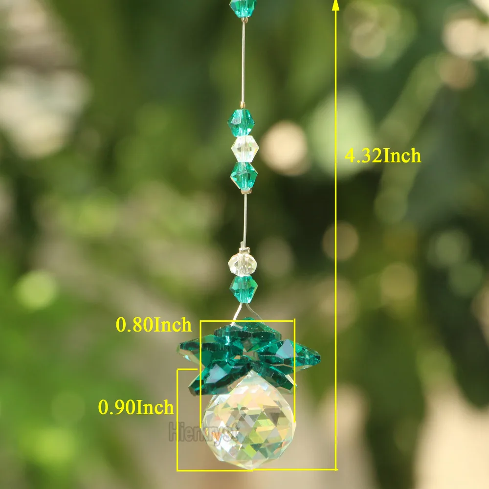 Зеленый хрустальный шар Suncatcher фэн-шуй призмы подвеска Маятник подвесной Декор окна 20 мм