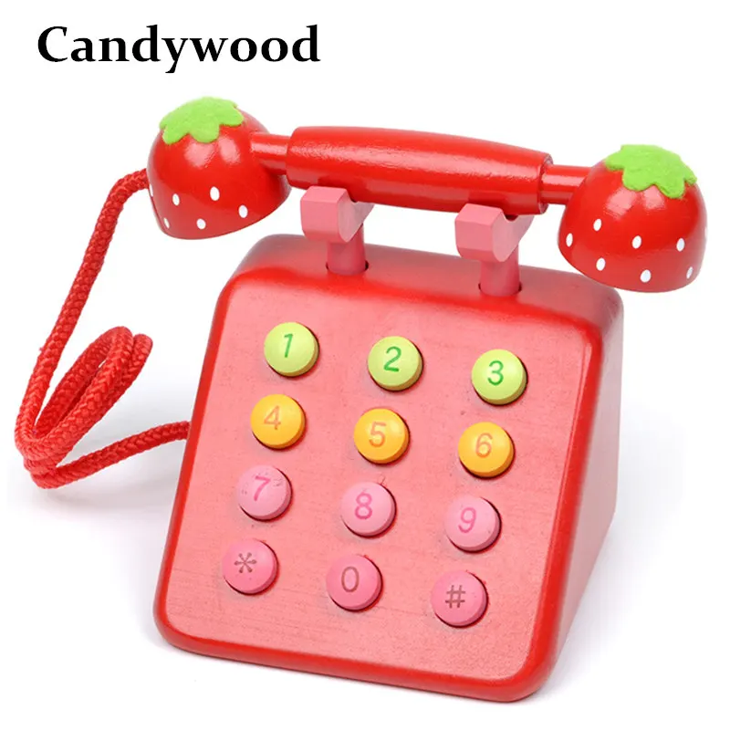 Mother garden 3 colors strawberry simulational telephone 