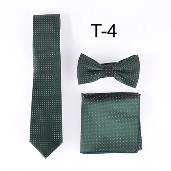 

Lingyao unique designer Tie set (Tie + Pocket square + Bowtie) as gift necktie wholesale